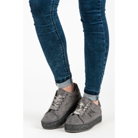 Zapatillas MCKEYLOR con purpurina gris 2