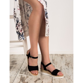 SDS Sandalias negras con purpurina negro 2