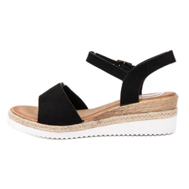 SDS Sandalias negras con purpurina negro 5