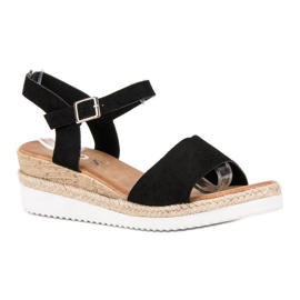 SDS Sandalias negras con purpurina negro 6