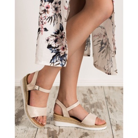 SDS Sandalias beige con purpurina 5