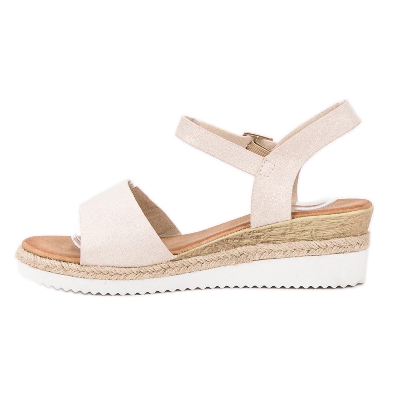 SDS Sandalias beige con purpurina 1