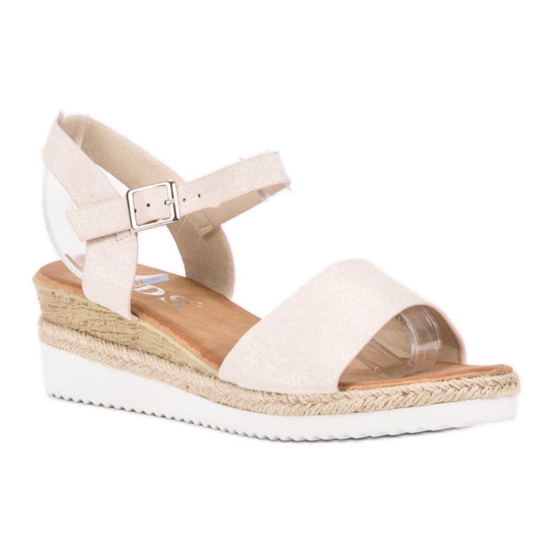 SDS Sandalias beige con purpurina 2