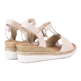 SDS Sandalias beige con purpurina 3