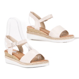 SDS Sandalias beige con purpurina 4