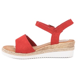 SDS Sandalias rojas con purpurina rojo 4