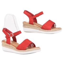 SDS Sandalias rojas con purpurina rojo 3