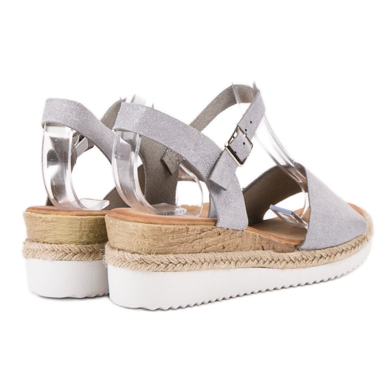 SDS Sandalias grises con purpurina 1