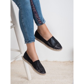 Erynn Zapatos sin cordones con purpurina negro 5