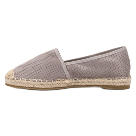 Ideal Shoes Zapatos sin cordones de gamuza gris 1