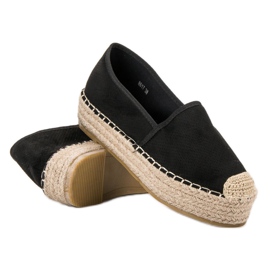 Coura Zapatos sin cordones en la plataforma negro 2