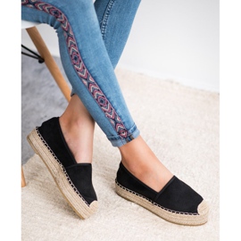 Coura Zapatos sin cordones en la plataforma negro 4