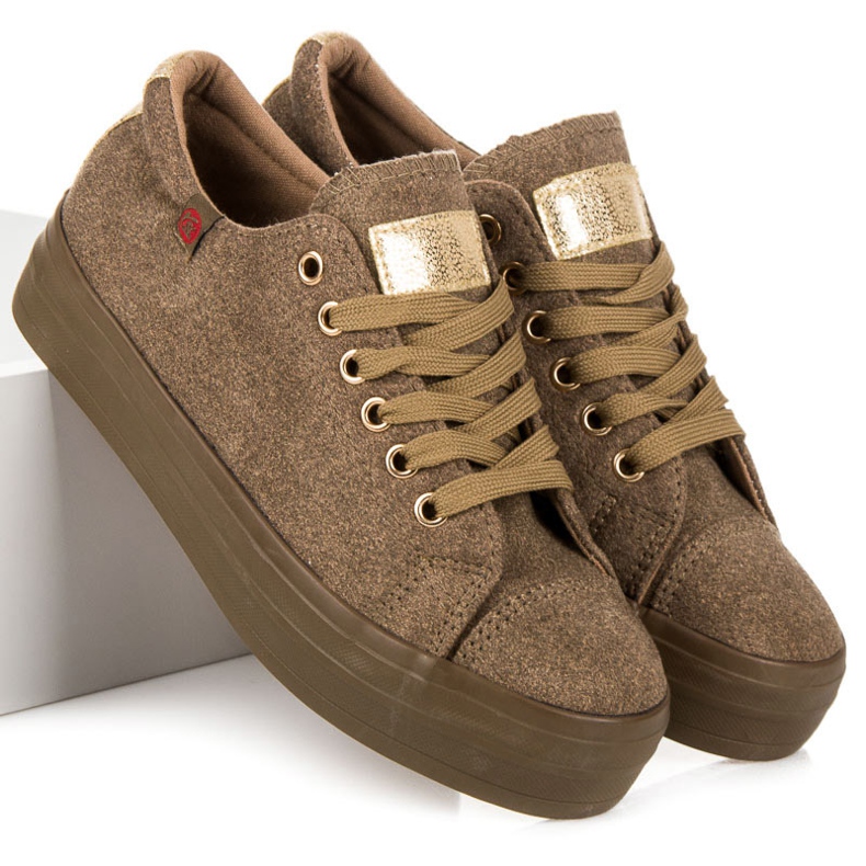 Tony Zapatillas de terciopelo en la plataforma verde 2