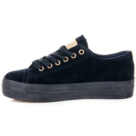 Tony Zapatillas de terciopelo en la plataforma azul 6