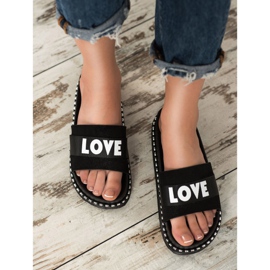 Erynn Zapatillas de gamuza Love negro 3