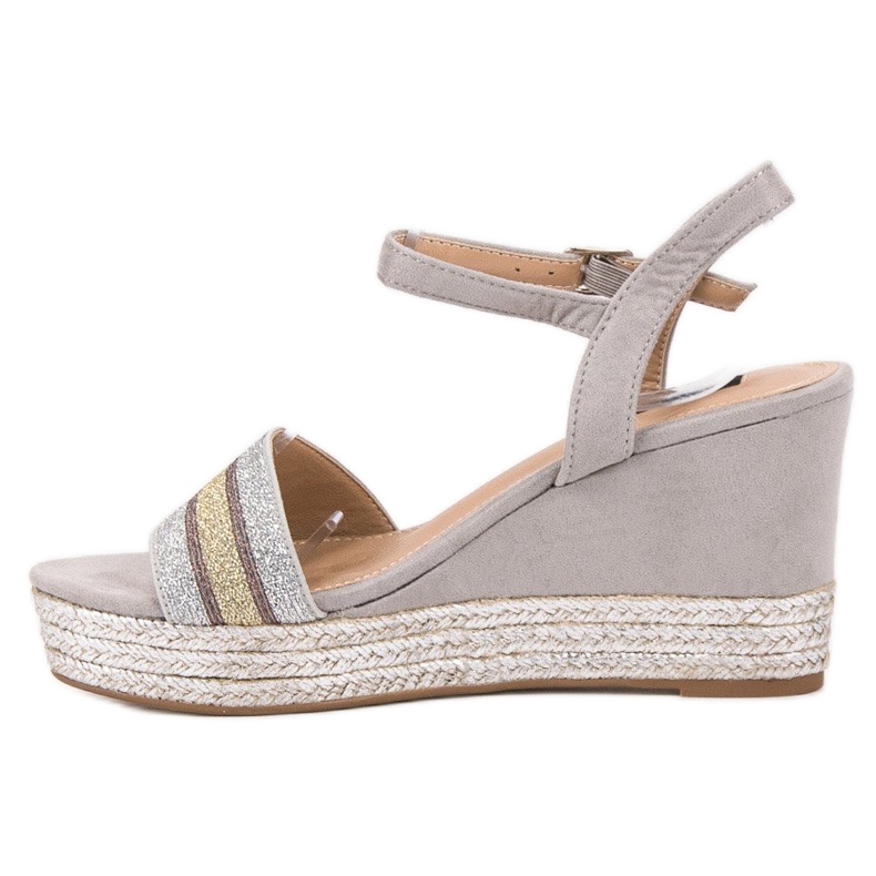 SDS Sandalias de cuña gris 1 SDS Sandalias de cuña gris 1