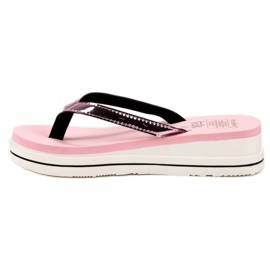 SHELOVET Chanclas de cuña rosado 2