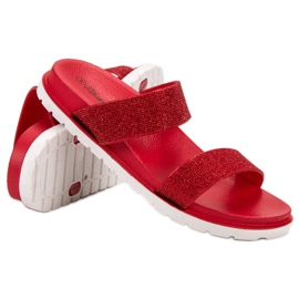 Bello Star Pantuflas Brillantes rojo 1