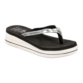 SHELOVET Chanclas de cuña gris 2