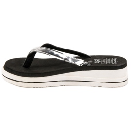 SHELOVET Chanclas de cuña gris 3
