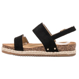 Bestelle Sandalias con purpurina negro 4