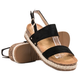 Bestelle Sandalias con purpurina negro 5