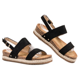 Bestelle Sandalias con purpurina negro 6