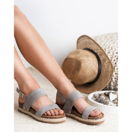 Bestelle Sandalias con purpurina marrón gris 2