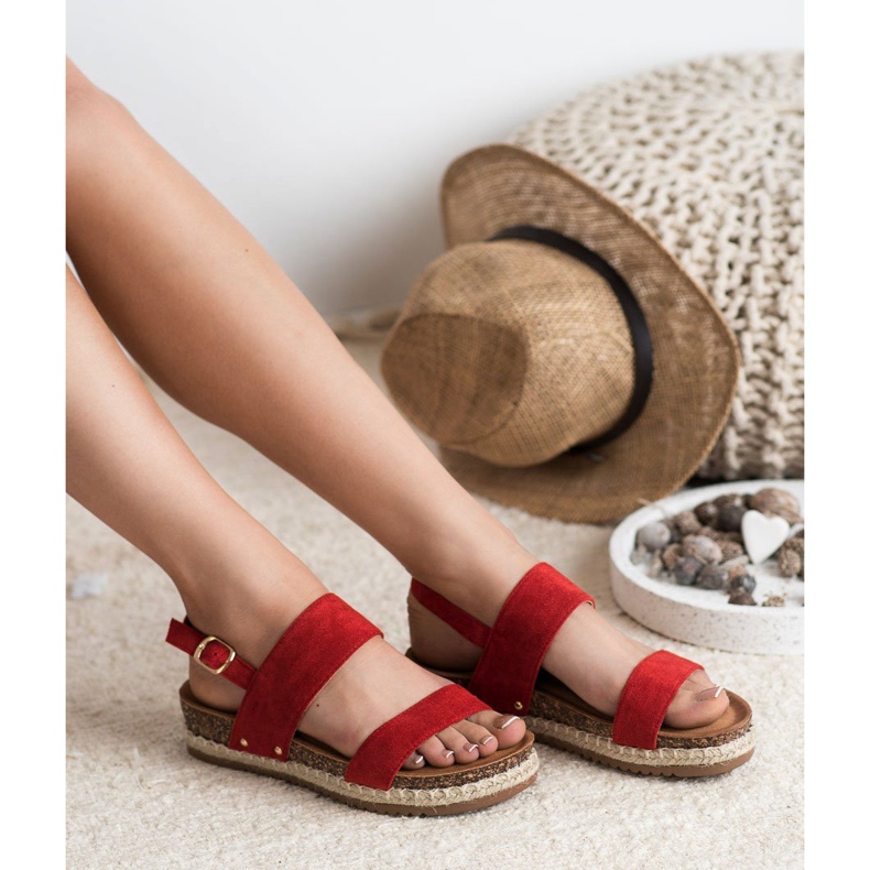 Bestelle Sandalias con purpurina rojo 2
