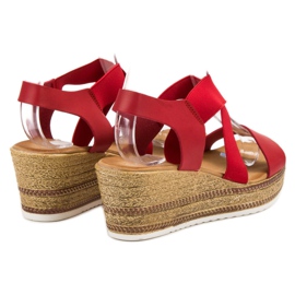 Flyfor Sandalias ligeras sin cordones rojo 1