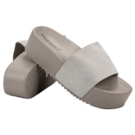 Ideal Shoes Zapatillas en la plataforma gris 1