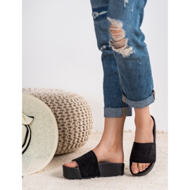 Ideal Shoes Zapatillas en la plataforma negro 6