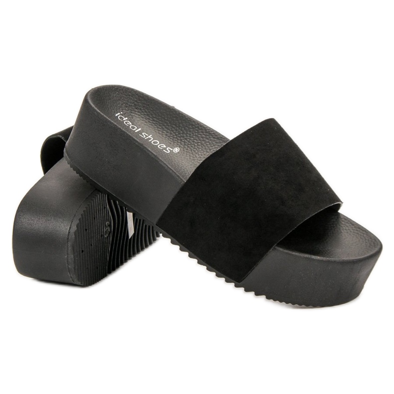 Ideal Shoes Zapatillas en la plataforma negro 1