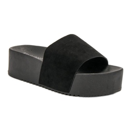 Ideal Shoes Zapatillas en la plataforma negro 2