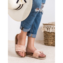 Bestelle Pantuflas Con Volante rosado 3