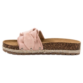 Bestelle Pantuflas Con Volante rosado 2