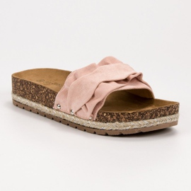 Bestelle Pantuflas Con Volante rosado 4