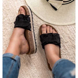 Bestelle Pantuflas Con Volante negro 3
