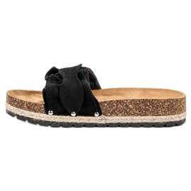Bestelle Pantuflas Con Volante negro 6