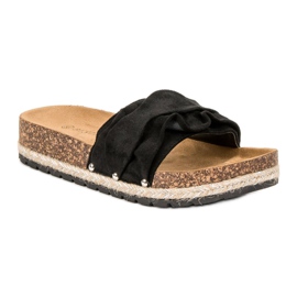 Bestelle Pantuflas Con Volante negro 5