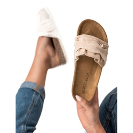 Bestelle Pantuflas Con Volante marrón 5