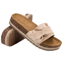 Bestelle Pantuflas Con Volante marrón 1