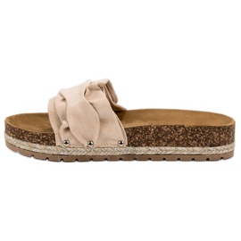Bestelle Pantuflas Con Volante marrón 2