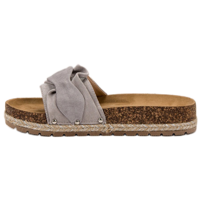 Bestelle Pantuflas Con Volante gris 2