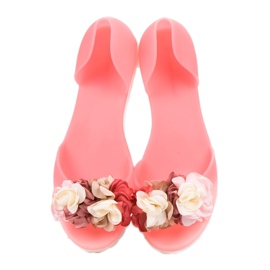 Ideal Shoes Meliski con flores rosado 1 Ideal Shoes Meliski con flores rosado 1