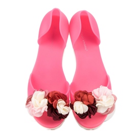 Ideal Shoes Meliski con flores rosa 1