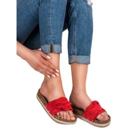 Bestelle Pantuflas Con Volante rojo 4