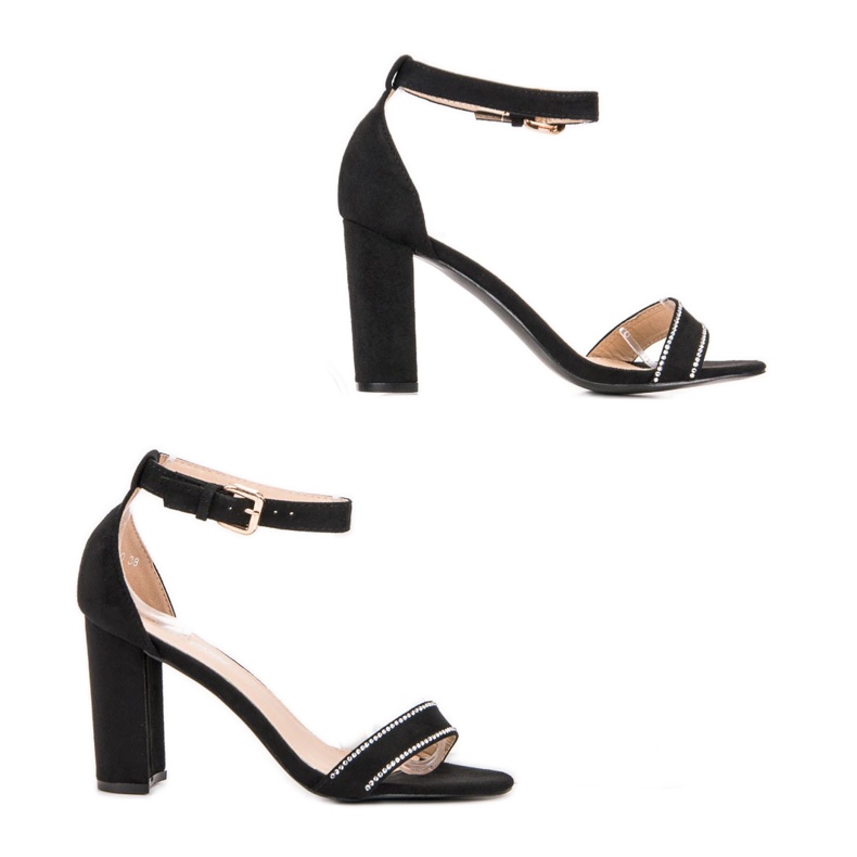 Abloom Sandalias con cristales negro 1 Abloom Sandalias con cristales negro 1