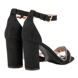 Abloom Sandalias con cristales negro 5