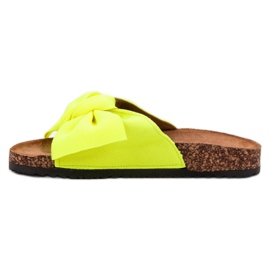 Queen Vivi Pantuflas de mujer de neón amarillo 2 Queen Vivi Pantuflas de mujer de neón amarillo 2